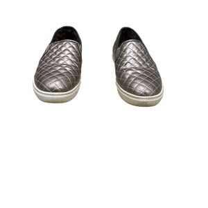 Quilted Slip-On Sneakers - gold
